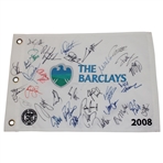 Mickelson, Scott, Pavin, Leonard & others Multi-Signed 2008 The Barclays Embroidered Flag JSA #XX19984