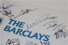 Mickelson, Scott, Pavin, Leonard & others Multi-Signed 2008 The Barclays Embroidered Flag JSA #XX19984