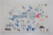Mickelson, Scott, Pavin, Leonard & others Multi-Signed 2008 The Barclays Embroidered Flag JSA #XX19984