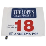 Kel Nagle Signed 1995 Open Championship at St. Andrews Screen Flag JSA ALOA