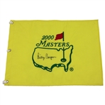 Billy Casper Signed 2000 Masters Tournament Embroidered Flag JSA ALOA