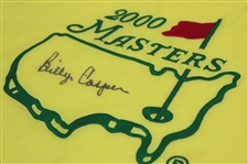 Billy Casper Signed 2000 Masters Tournament Embroidered Flag JSA ALOA