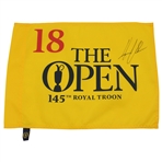 Henrik Stenson Signed 2016 The Open Championship at Royal Troon Flag JSA ALOA