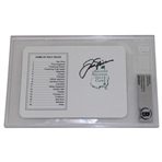 Jack Nicklaus Signed Augusta National GC Scorecard BAS Grade 10