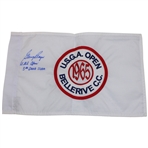 Gary Player Signed 1965 US Open Comm. Embroidered Flag w/65 US Open & 3rd Grand Slam JSA ALOA