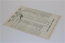 Jack Nicklaus Signed 1965 Masters Tournament Sunday Pairing Sheet JSA ALOA