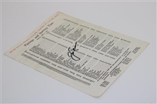 Jack Nicklaus Signed 1966 Masters Tournament Friday Pairing Sheet JSA ALOA