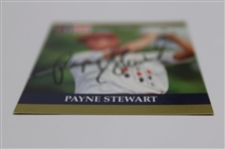 Payne Stewart Signed 1990 PGA Tour Pro-Set Golf Card JSA ALOA