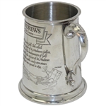 St. Andrews 'The Old Course' Course Layout/Scorecard Pewter Golf Tankard - Made in England