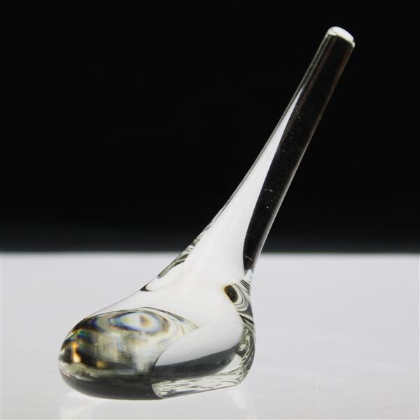 Tiffany & Co Luxury Large Leaded Crystal Art Glass Golf Club Paperweight
