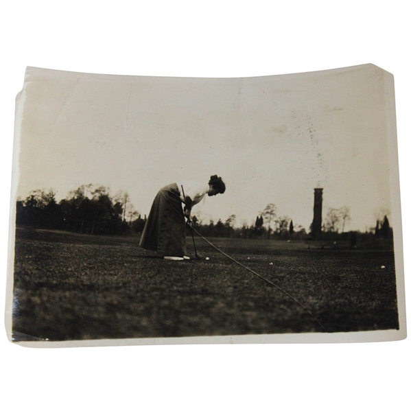 1908 Mrs. Charles Frailey Ladies Golf Star on the Course Early Action Photo