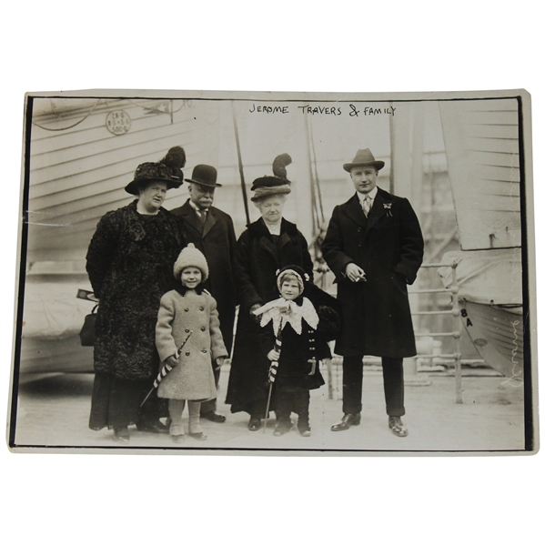 1913 Jerome Travers Superstar Golfer and His Family Early Photo