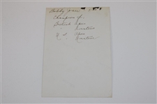 1930 Bobby Jones 'Winner of Golf's Grand Slam' Unique Photo w/Grand Slam Inscription