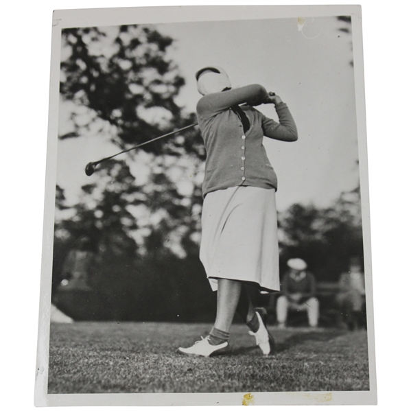 1932 Maureen Orcutt Early Womens Golf Champion Plays Blind Folded Photo