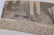1933 Bobby Jones 'The Greatest Golfer of All Time' Family Portrait