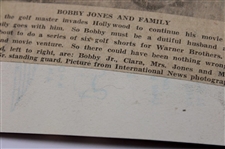 1933 Bobby Jones 'The Greatest Golfer of All Time' Family Portrait