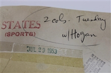 1953 Ben Hogan 'Holds Ball He Used to Win British Open' Art Photo