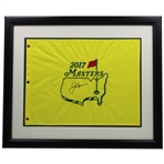 Jack Nicklaus Signed 2017 Masters Tournament Embroidered Flag - Framed JSA ALOA