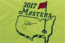 Jack Nicklaus Signed 2017 Masters Tournament Embroidered Flag - Framed JSA ALOA