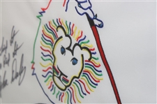 John Daly Signed John Daly Lion Flag w/Grip It And Rip It' - Framed JSA ALOA