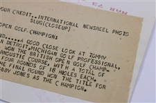 Four (4) Tommy Armour Wire Photos - Open Champ, Putting at Riviera, Western Open & LA Open
