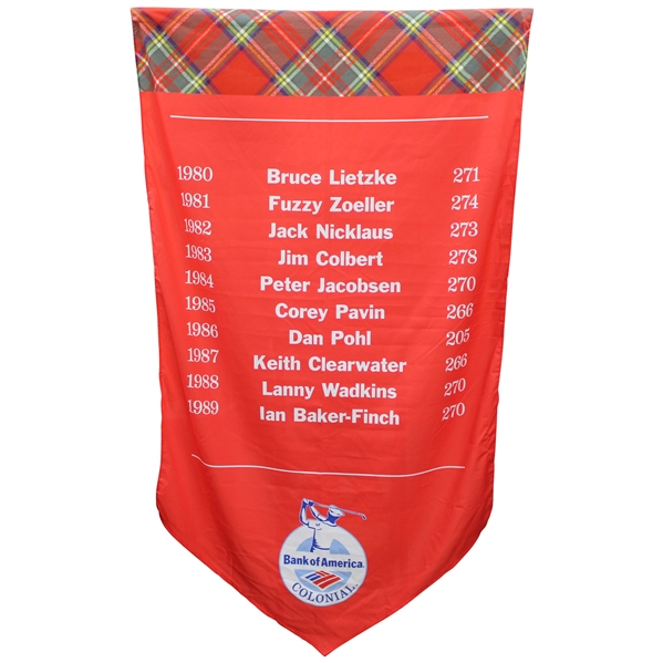 Colonial Course Flown Champions Banner w/ Nicklaus Win