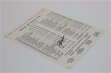 Jack Nicklaus Signed 1966 Masters Tournament Sunday Pairing Sheet JSA ALOA