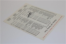 Jack Nicklaus Signed 1966 Masters Tournament Sunday Pairing Sheet JSA ALOA