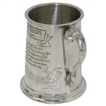 St. Andrews 'The Old Course' Course Layout/Scorecard Pewter Golf Tankard - Made in England