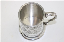 St. Andrews 'The Old Course' Course Layout/Scorecard Pewter Golf Tankard - Made in England
