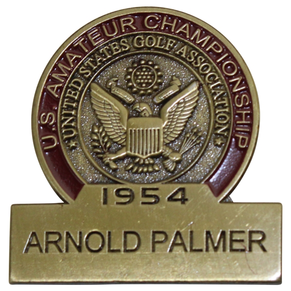 1954 US Amateur Champ Arnold Palmer Commemorative Contestant Badge - Limited Distribution