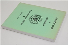 Club History Country Club of Greenfield The Centennial History' Ltd Ed 80/150 Book