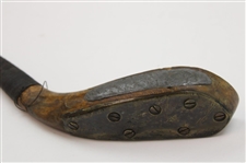 J. Anderson Longnose Splice Neck Baffing Spoon w/LS Stamp on Crown & Brass Plate