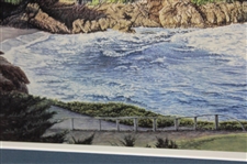 Cypress Point Print 16th Hole Signed by Artist Jim Fitzpatrick - Framed