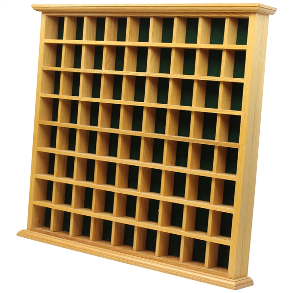 Classic Wooden Golf Ball Display Rack - 72 Cubes