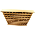 Classic Wooden Golf Ball Display Rack - 72 Cubes