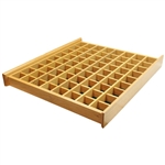Classic Wooden Golf Ball Display Rack - 72 Cubes