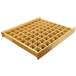 Classic Wooden Golf Ball Display Rack - 72 Cubes