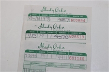 Three (3) Ben Hogan Signed Shady Oaks Country Club Receipts JSA ALOA