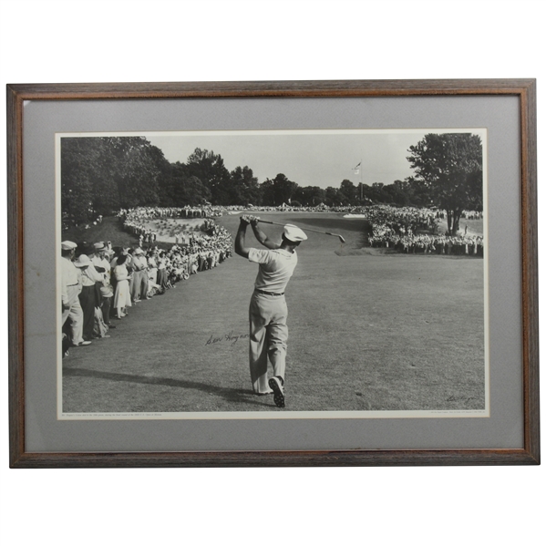 Ben Hogan Signed 1950 U. S. Open at Merion 1 Iron Print - Framed JSA ALOA