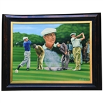 Vibrant Color Photograph of Ben Hogan Collage Original Painting by Artist Alan Zuniga