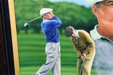 Vibrant Color Photograph of Ben Hogan Collage Original Painting by Artist Alan Zuniga