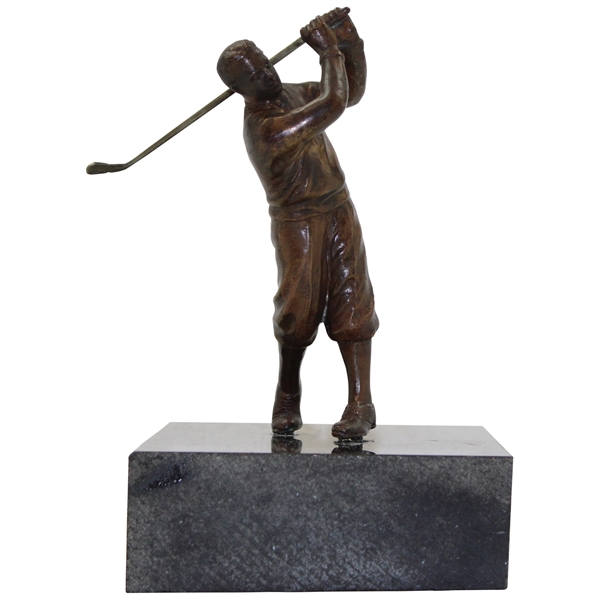 Bronze Bobby Jones Post Swing Statue on Granite Plinth