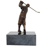 Bronze Bobby Jones Post Swing Statue on Granite Plinth