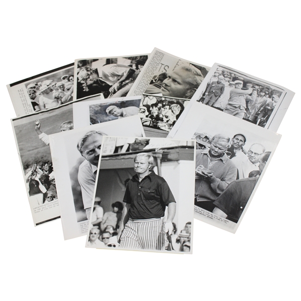 Ten (10) Jack Nicklaus Photos - Trophies, Action, Press, Wire & More