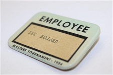 1954 Masters Tournament Employee Badge (Lee Ballard) - Sam Snead Winner