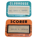 1976 Masters Tournament Scorer & Clubhouse Pinback Badges - Ray Floyd Winner