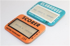 1976 Masters Tournament Scorer & Clubhouse Pinback Badges - Ray Floyd Winner