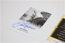 Jack Nicklaus Signed 2012 Leaf 'Legends of Sport' Test Print Card w/Front & Back JSA ALOA