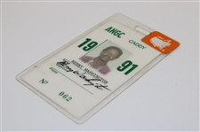 1991 Masters Caddy Credentials ID #62 for Billy Casper (Henry Washington)
